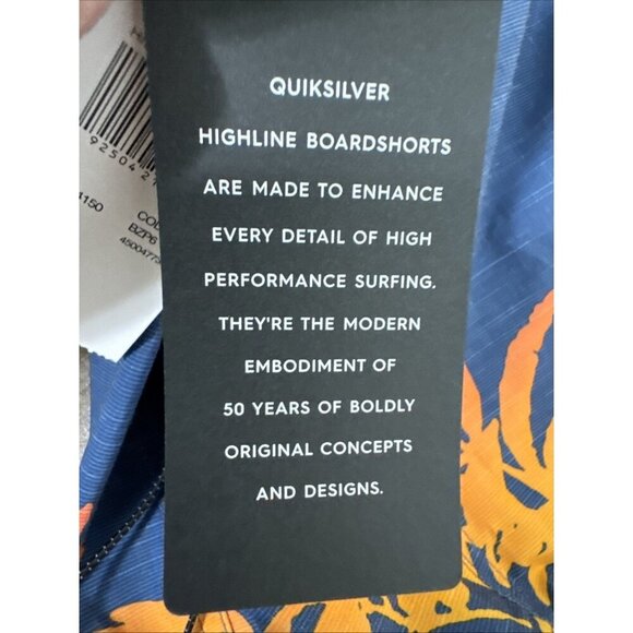 Quiksilver Men's 32 High Line Choppa 19" Board Short Blue NWT - Picture 15 of 16